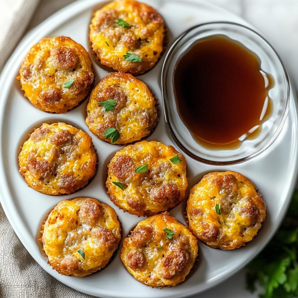 High-Protein Pancake Sausage Mini Muffins