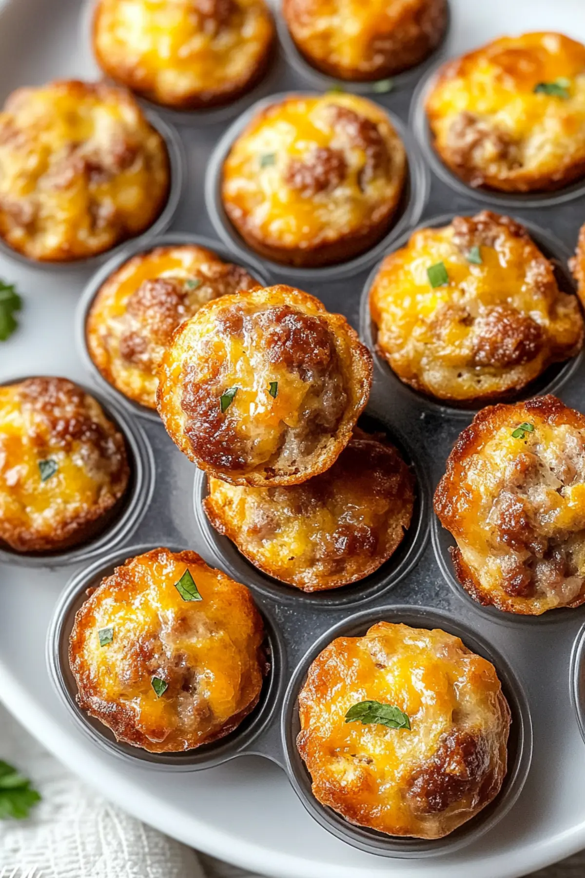 High-Protein Pancake Sausage Mini Muffins