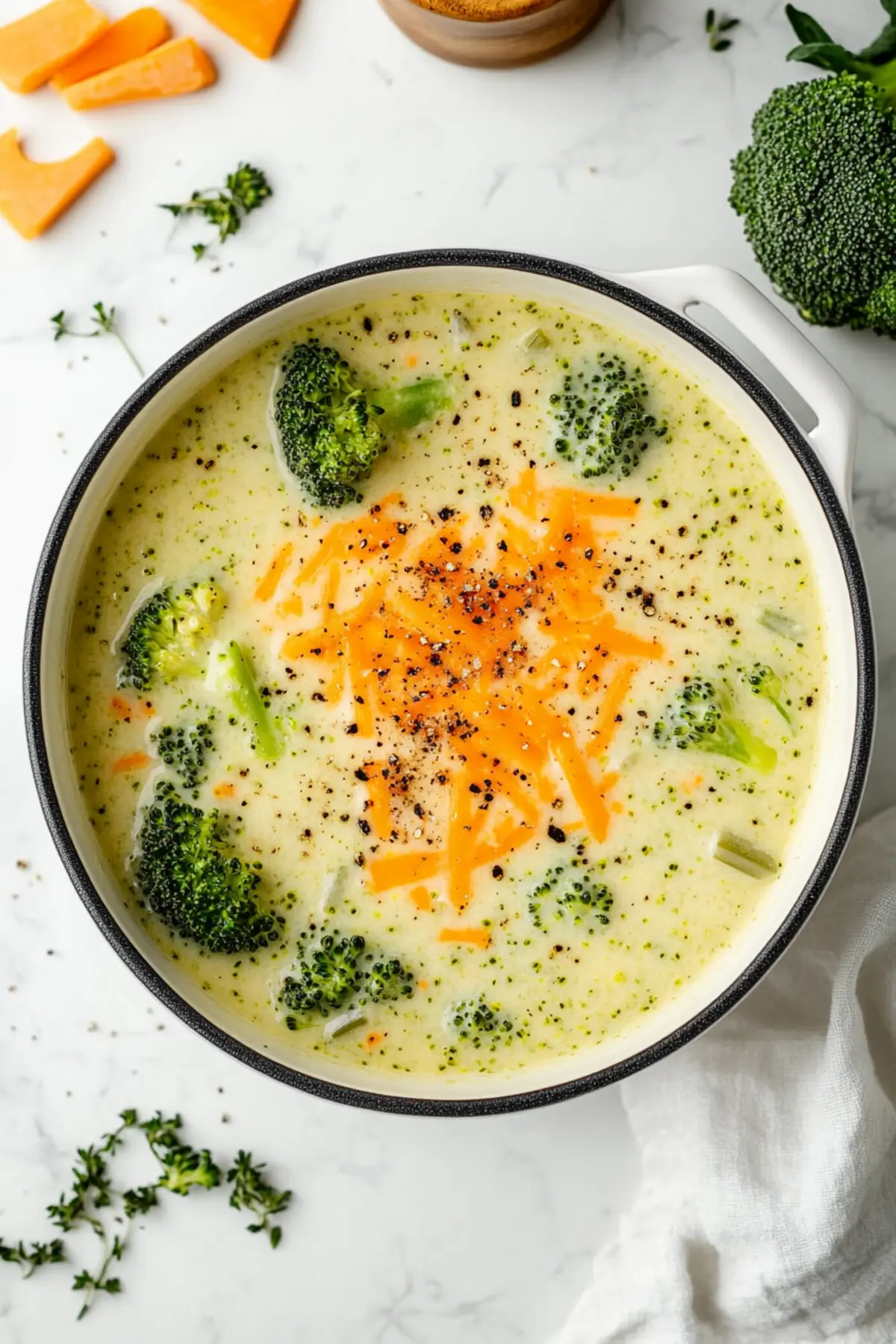 High Protein Broccoli Cheddar Soup