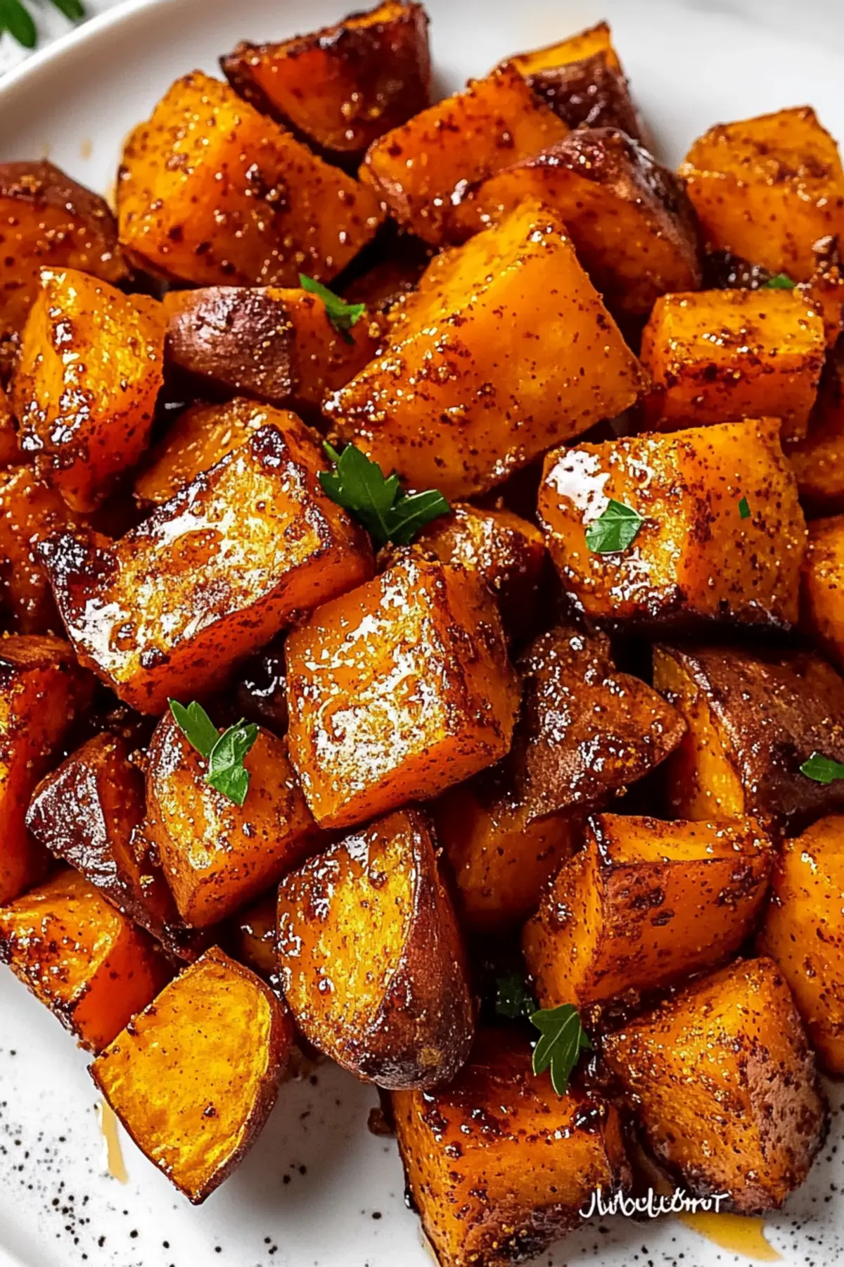 Honey Cinnamon Roasted Sweet Potatoes