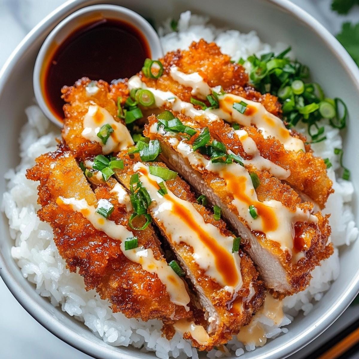 Japanese Katsu Bowls with Tonkatsu Sauce