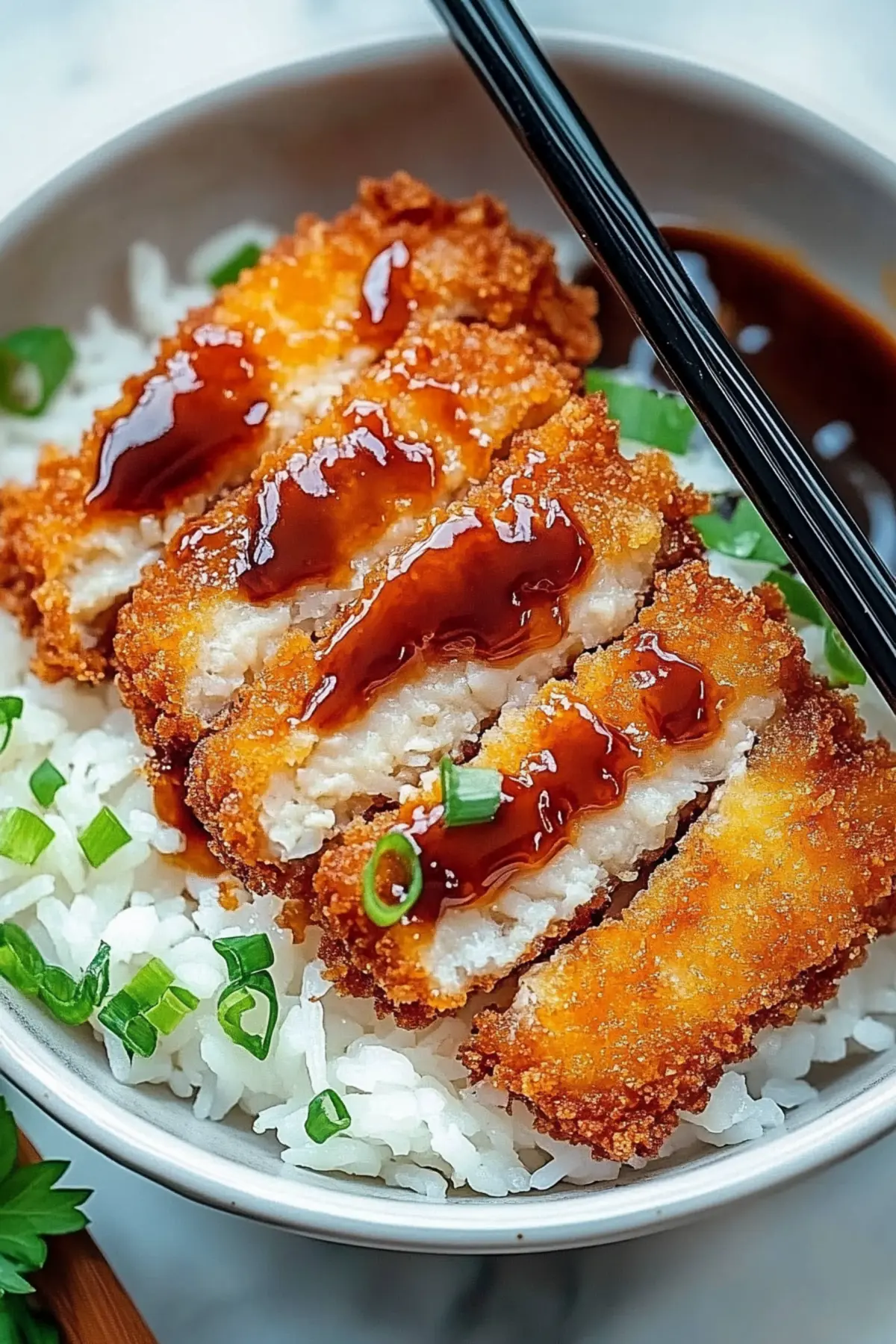 Japanese Katsu Bowls with Tonkatsu Sauce