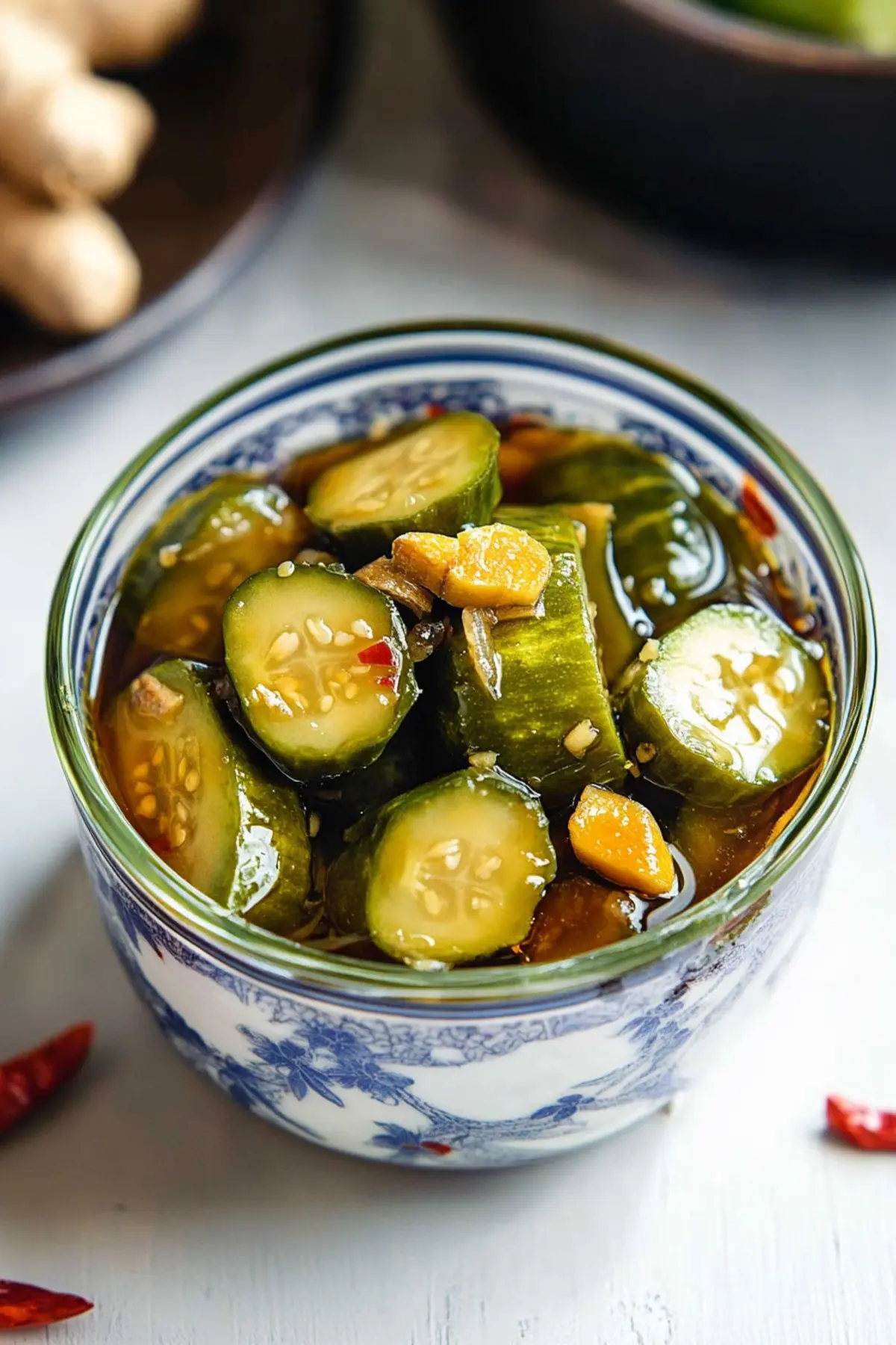 Japanese Pickled Cucumbers with Soy Sauce