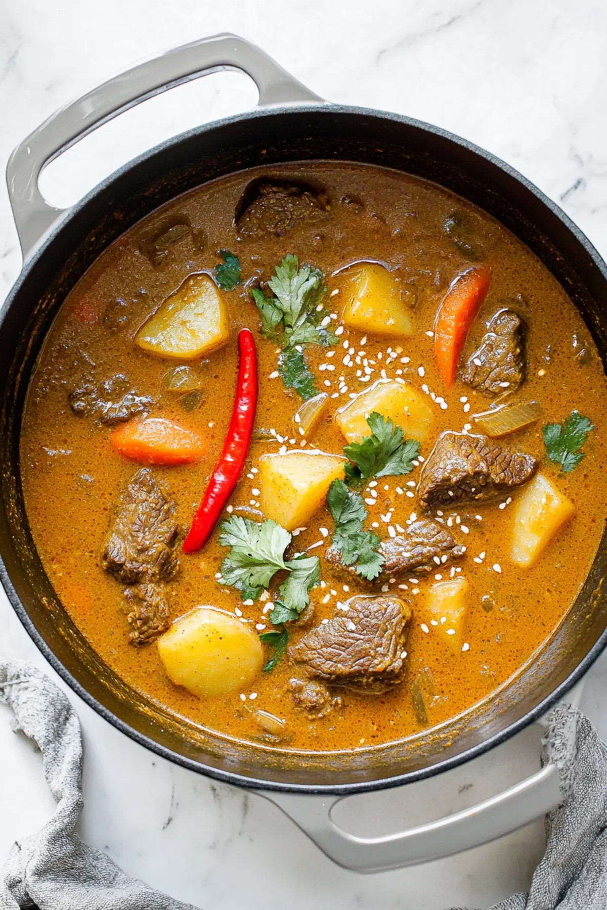 One Pot Coconut Curry Beef Stew