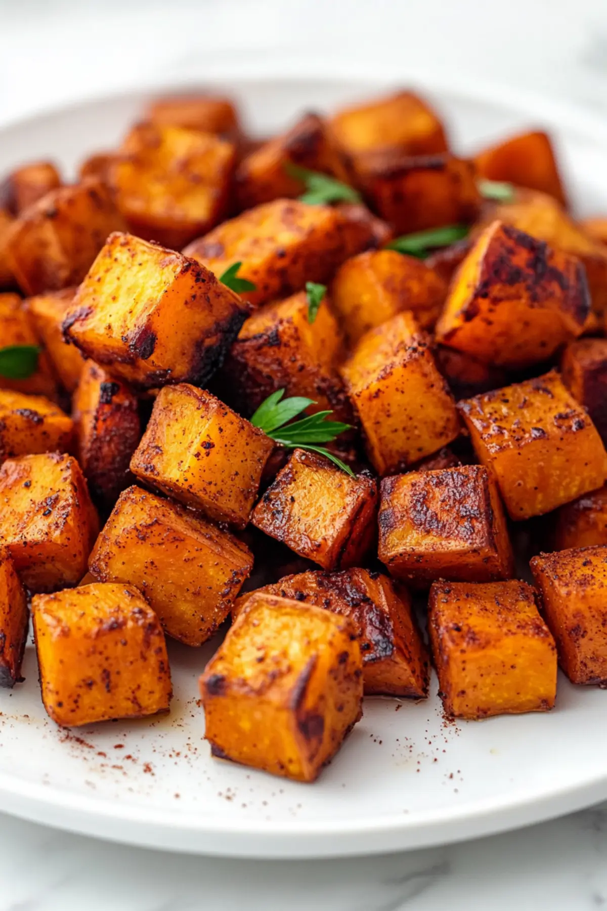 Roasted Sweet Potato Cubes