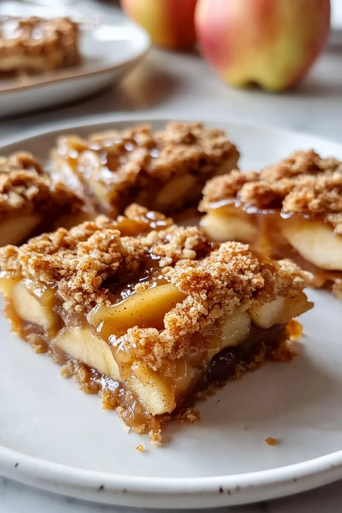 Salted Caramel Apple Crumble Bars