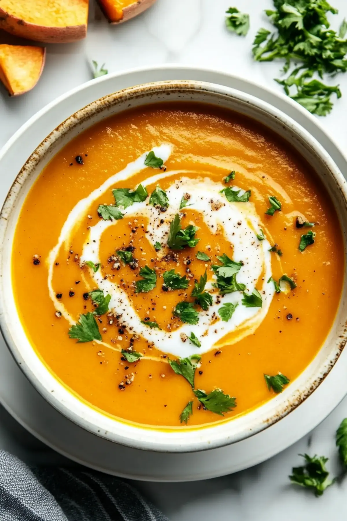 Spicy Butternut Squash and Sweet Potato Soup