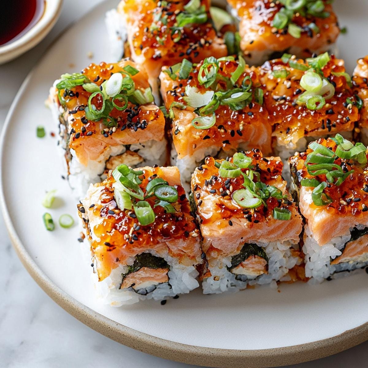 Spicy Salmon Sushi Bake