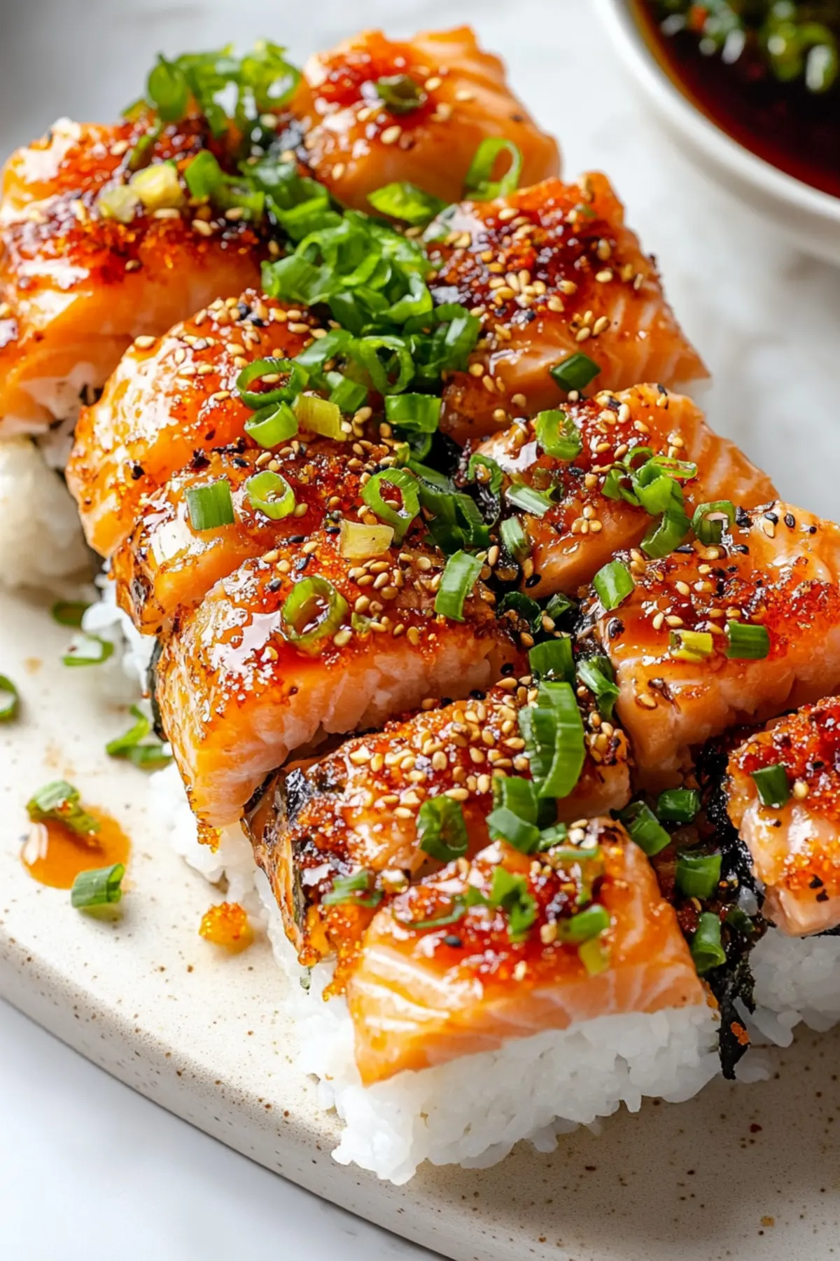 Spicy Salmon Sushi Bake