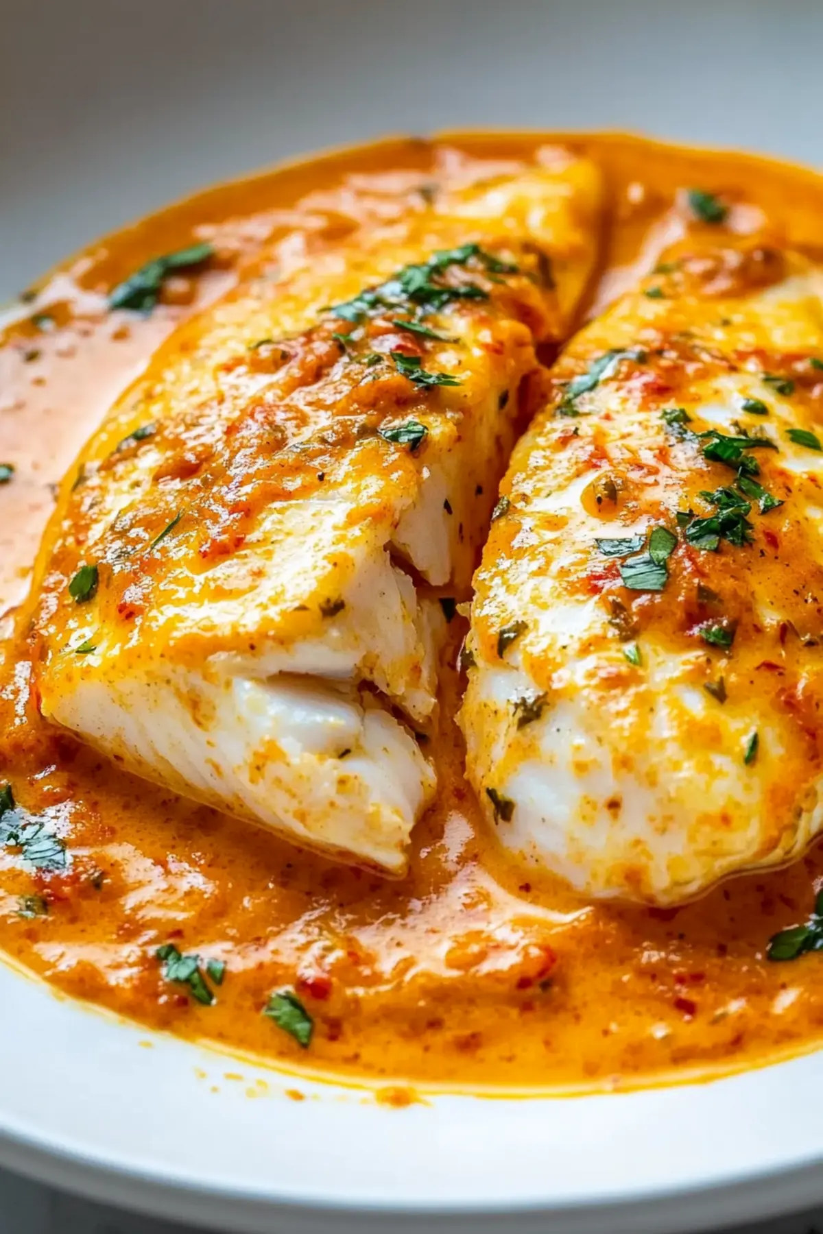 Tilapia in Roasted Pepper Sauce
