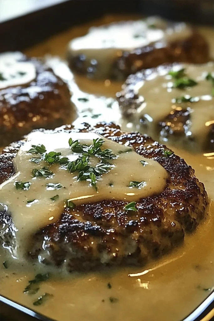 Smothered Hamburger Steaks with Gravy – Hearty Southern Dinner