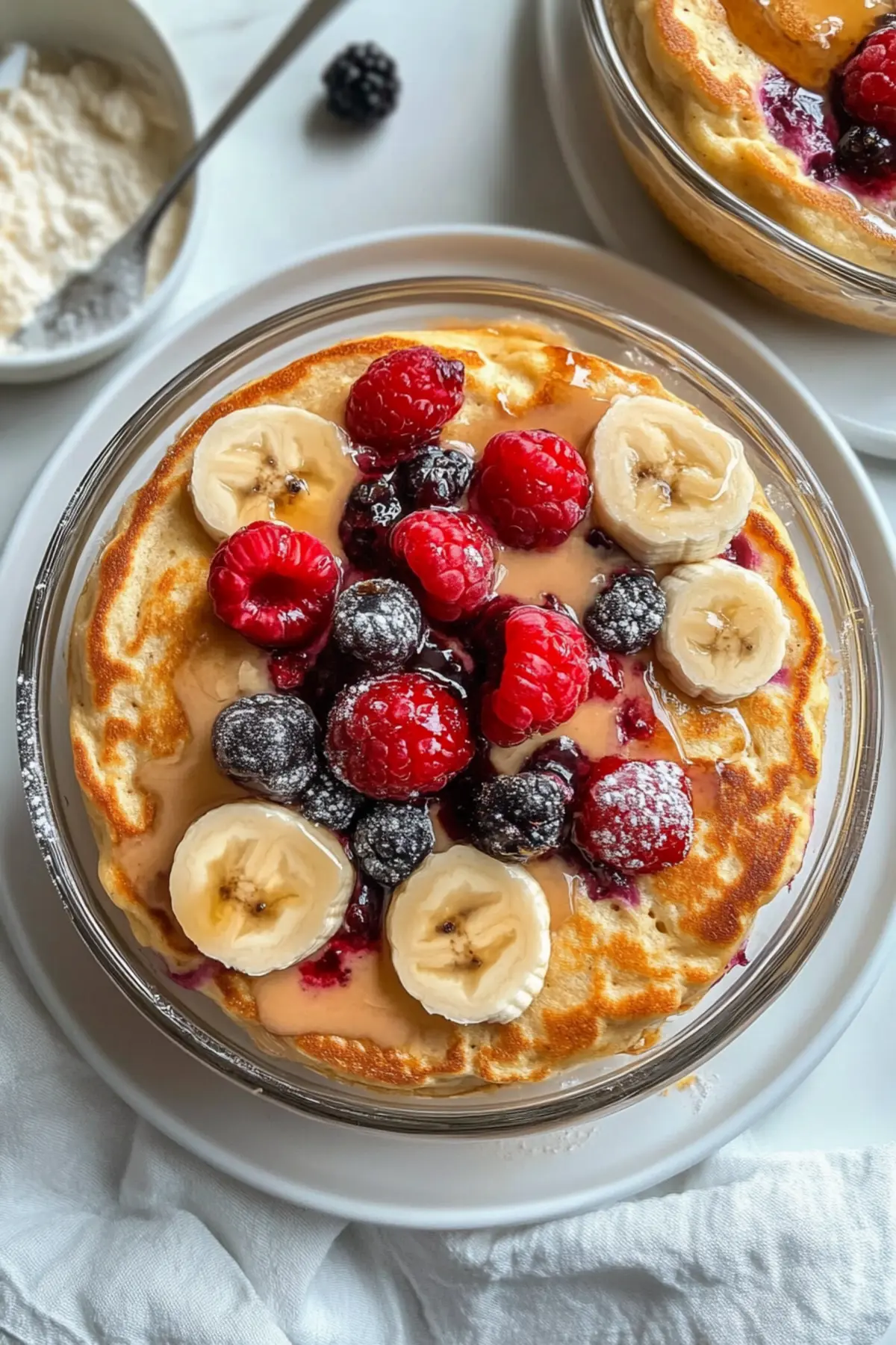 Baked Protein Pancake Bowls