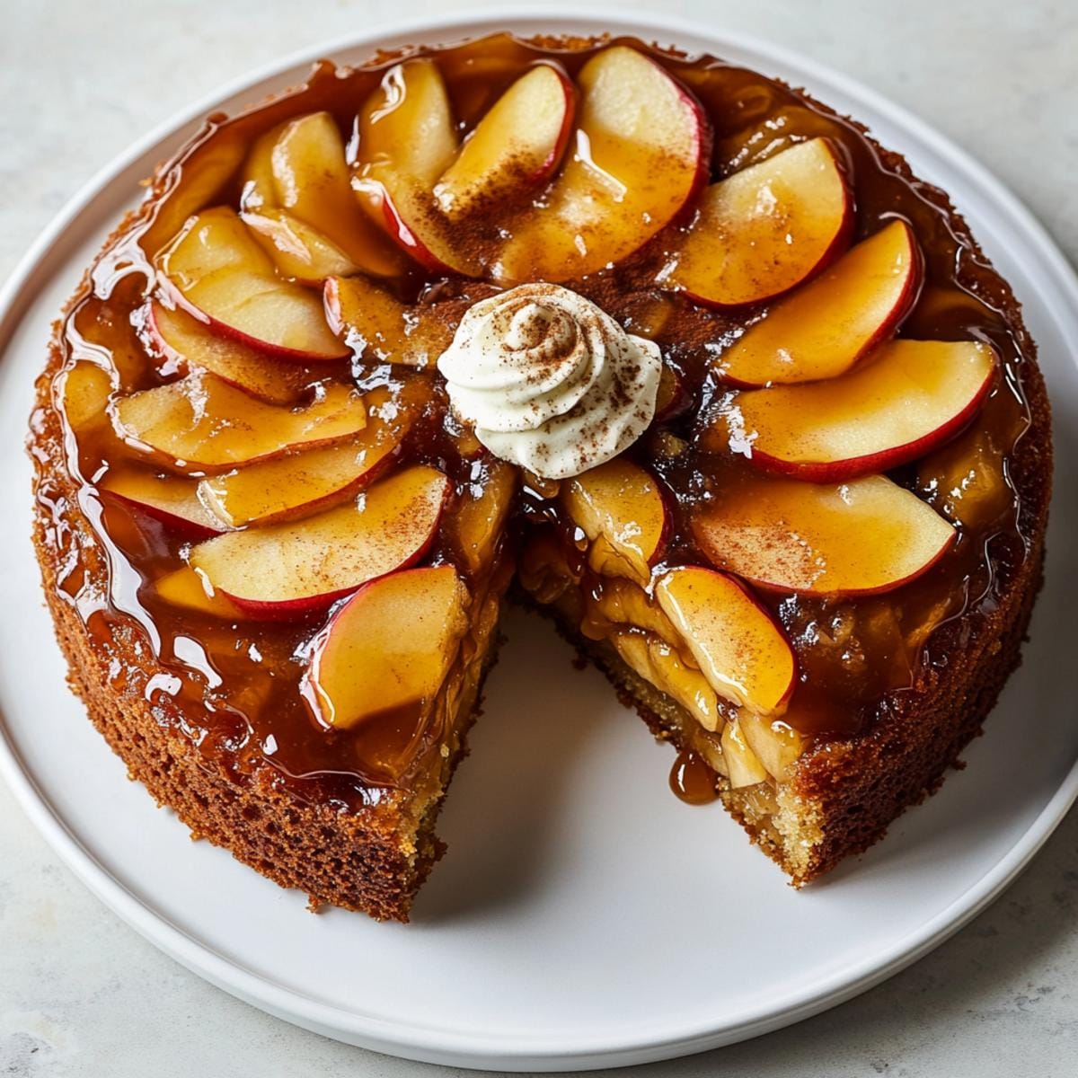 Caramel Apple Upside-Down Cake