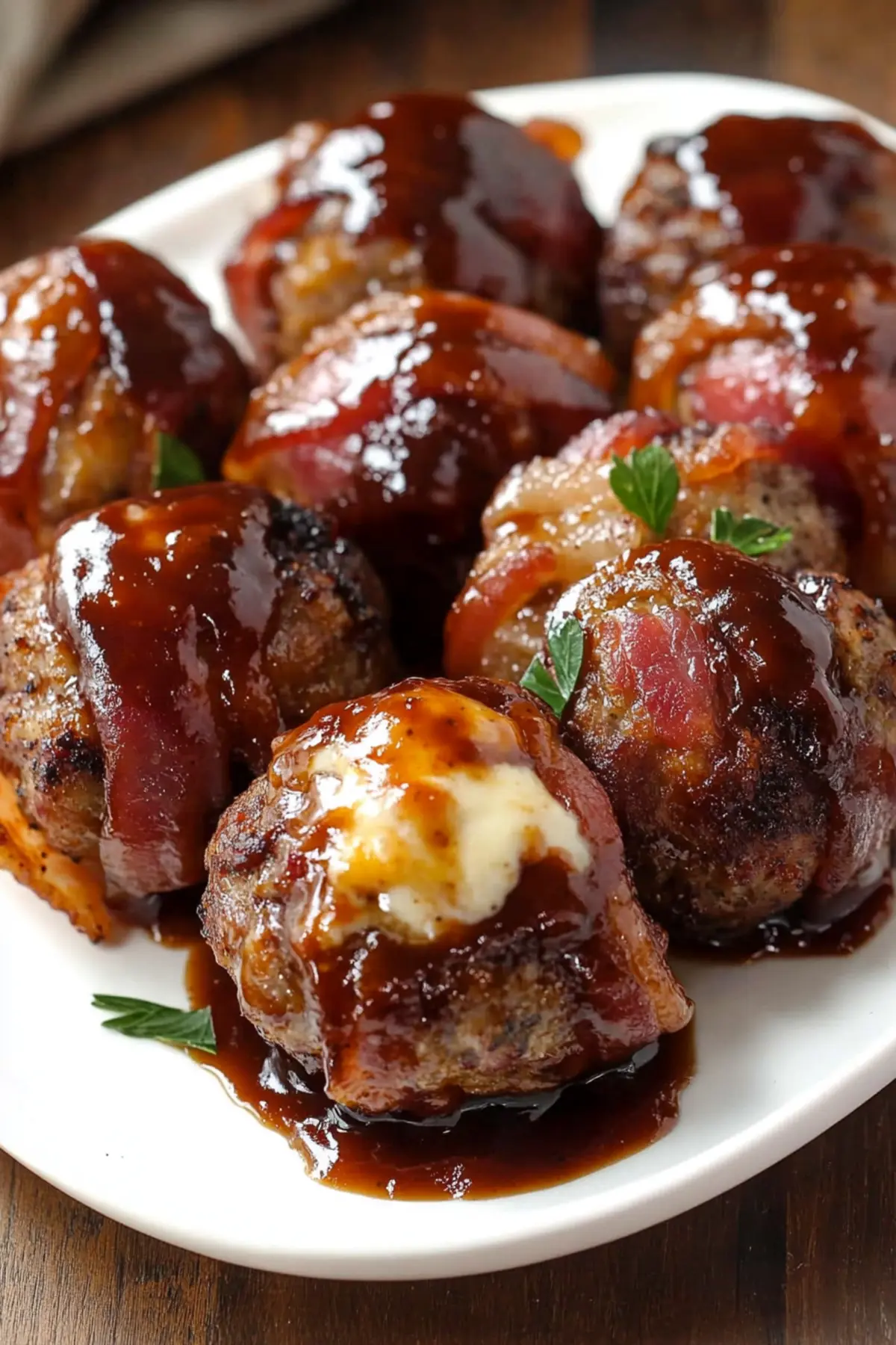 Cheddar-Stuffed BBQ Bacon Bombs