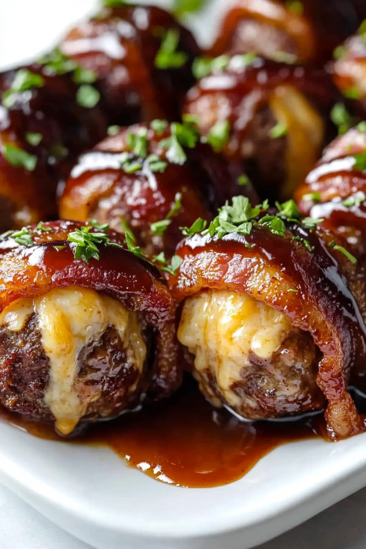 Cheddar-Stuffed BBQ Bacon Bombs