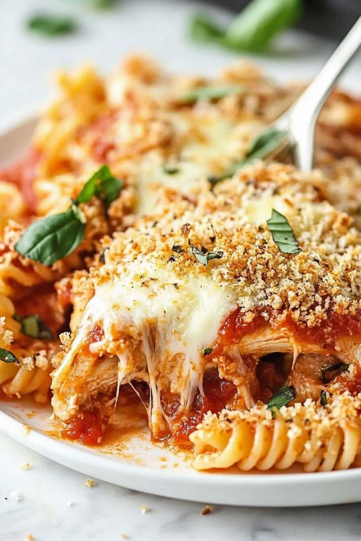 Chicken Parmesan Baked Pasta