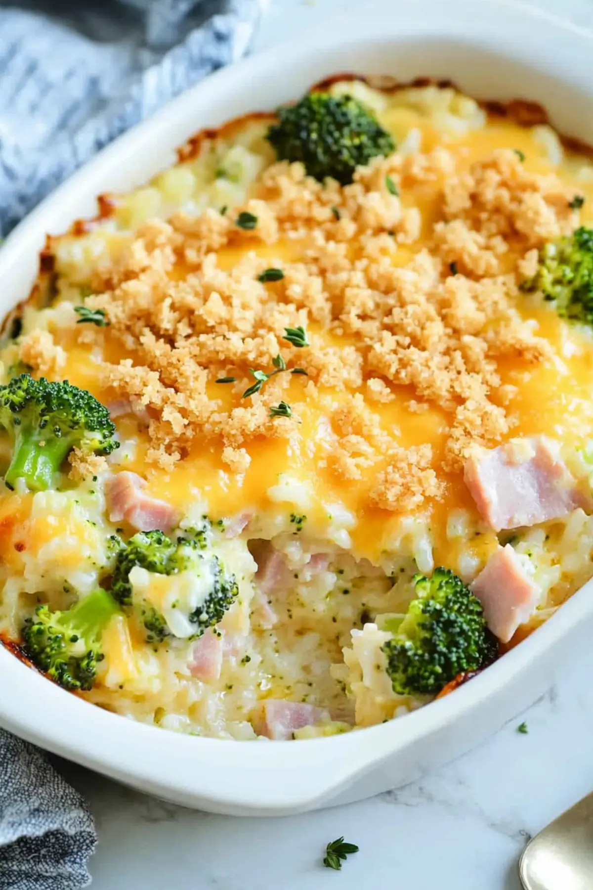 Ham Casserole with Broccoli and Rice