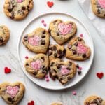 Heart Shaped Chocolate Chip Cookies