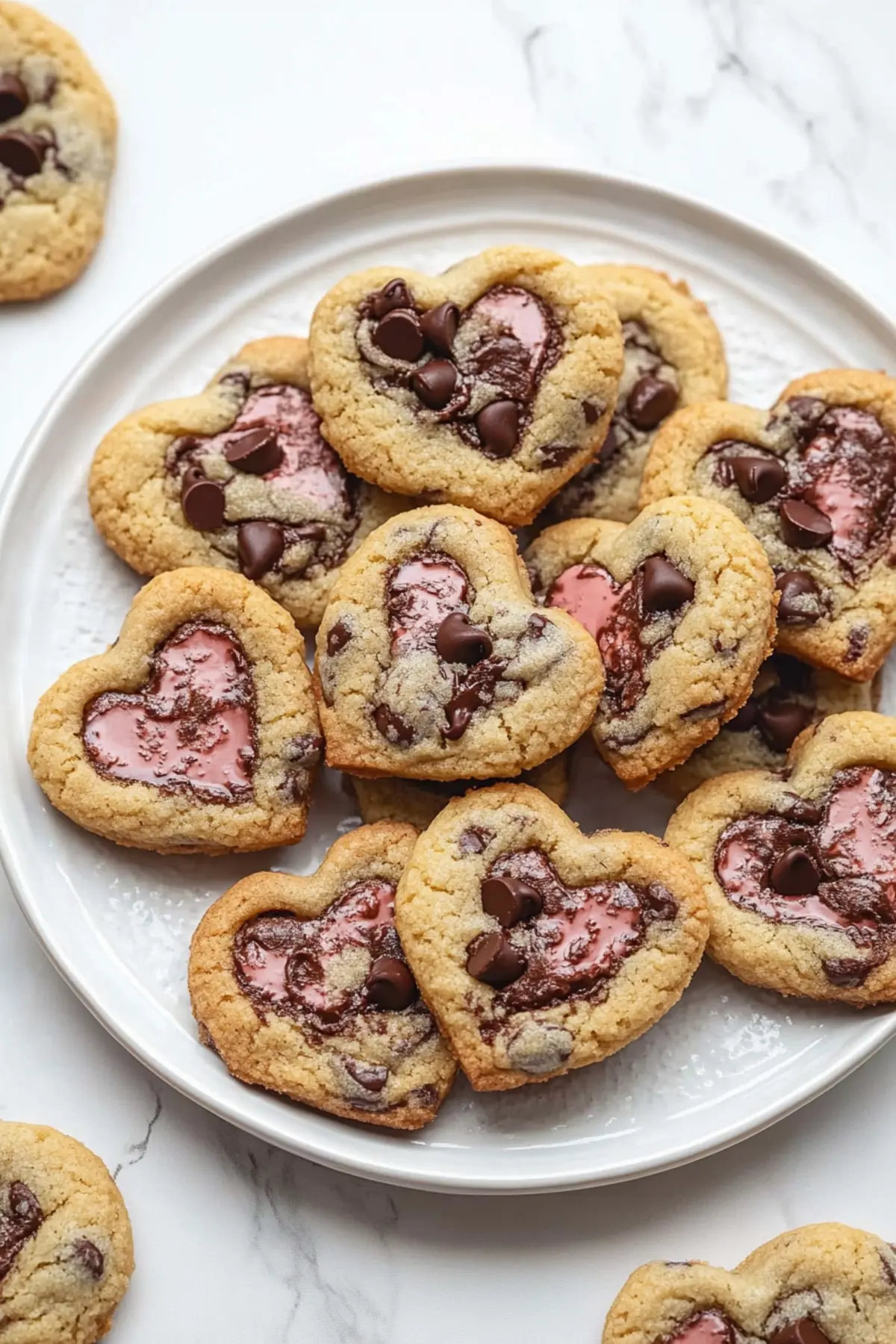 Heart Shaped Chocolate Chip Cookies