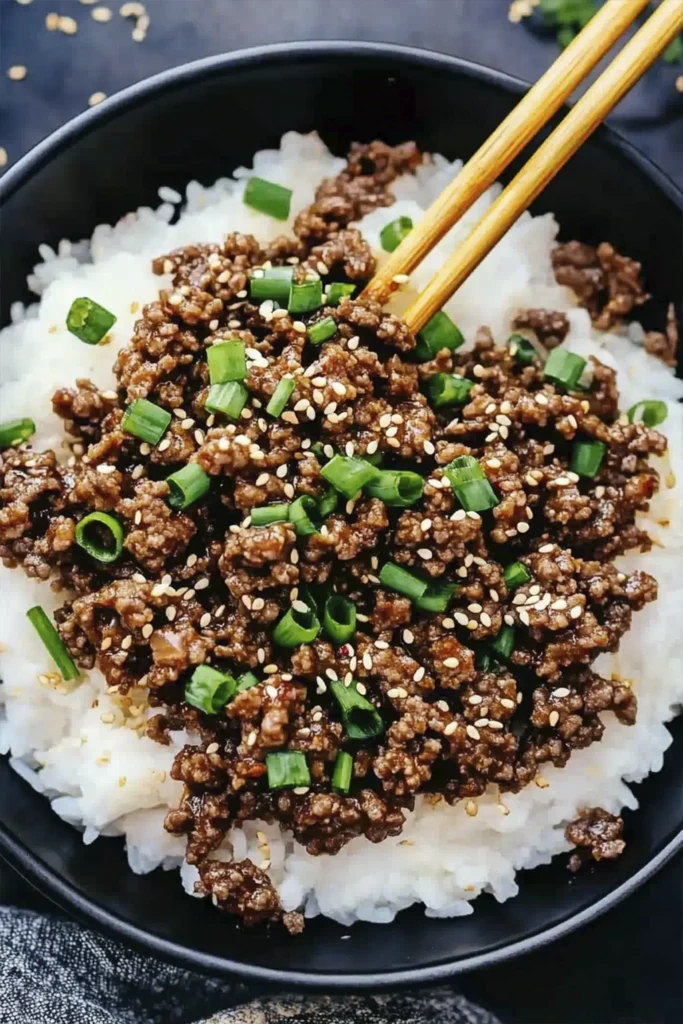 Korean Ground Beef and Rice Bowl – 15-Minute Weeknight Favorite