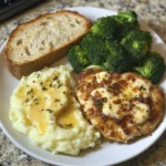 Crispy Baked Chicken Breast with Mashed Potatoes and Broccoli – Easy Weeknight Dinner