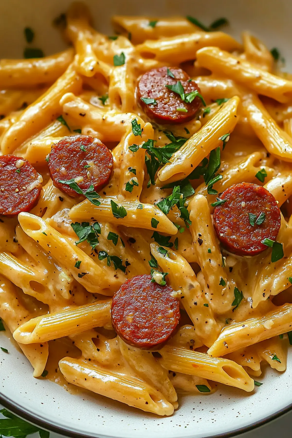 One Pot Kielbasa Pasta – Creamy