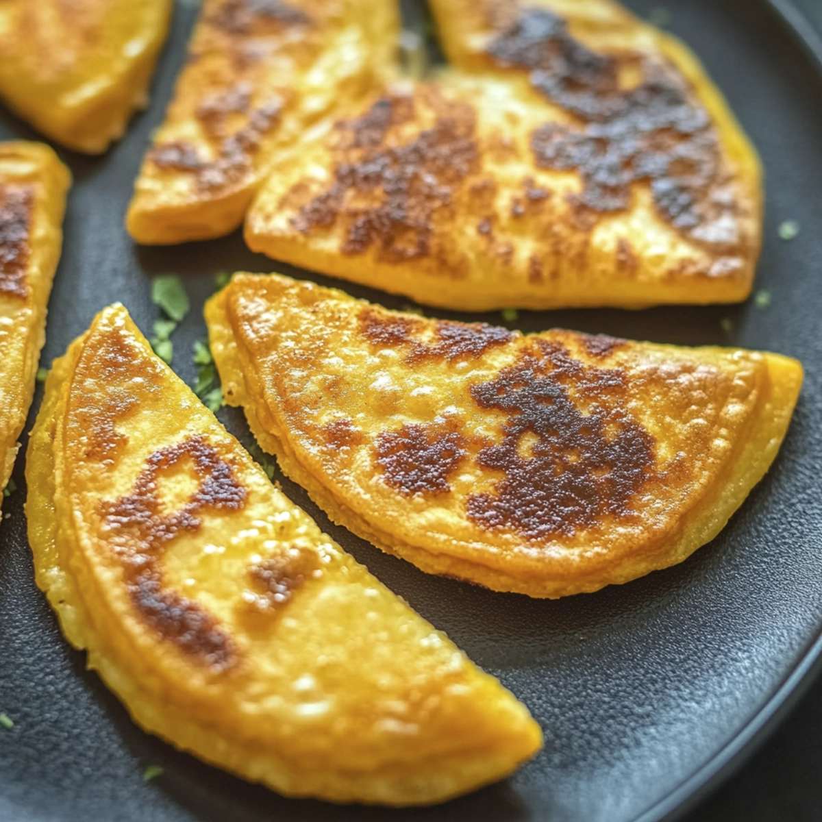 Golden Crispy Fried Empanadas Close-Up – Authentic Street Food Texture