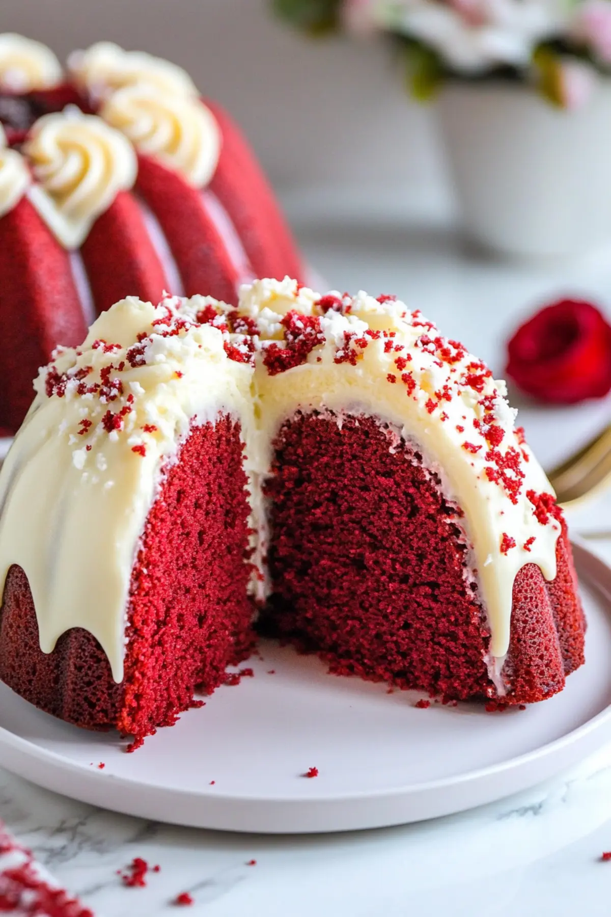 Red Velvet Cream Cheese Bundt Cake