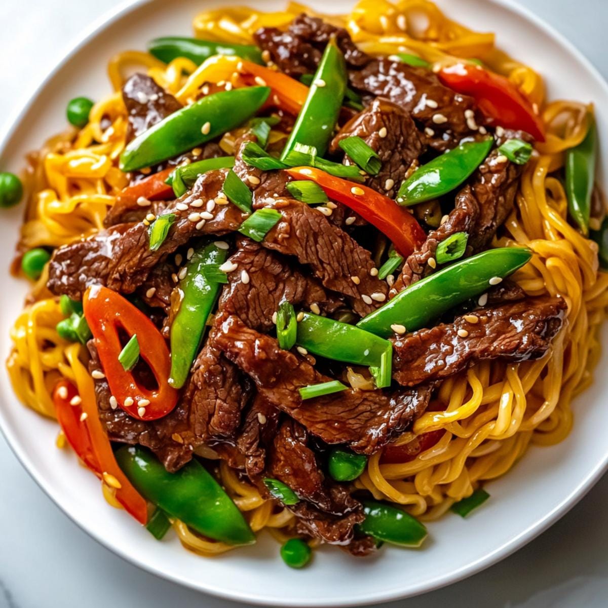 Sticky Beef Noodles