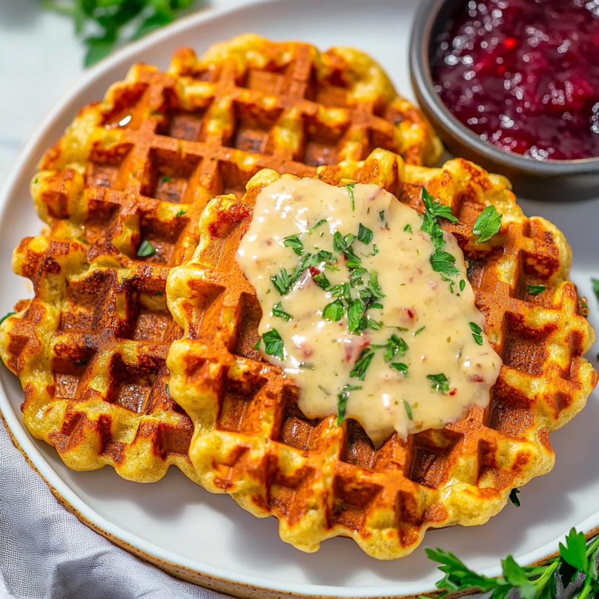 Stove Top Stuffing Waffles