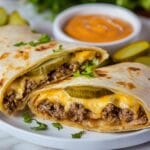 Air Fryer Cheeseburger Wraps