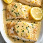 Baked Fish with Lemon Cream Sauce