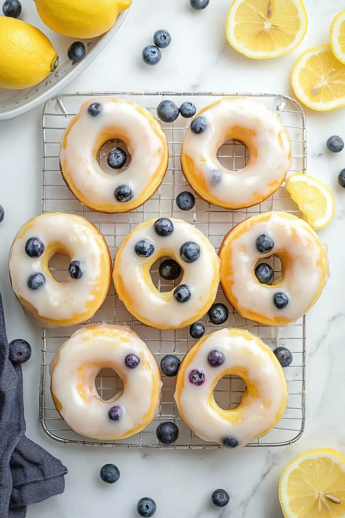 Baked Lemon Blueberry Donuts