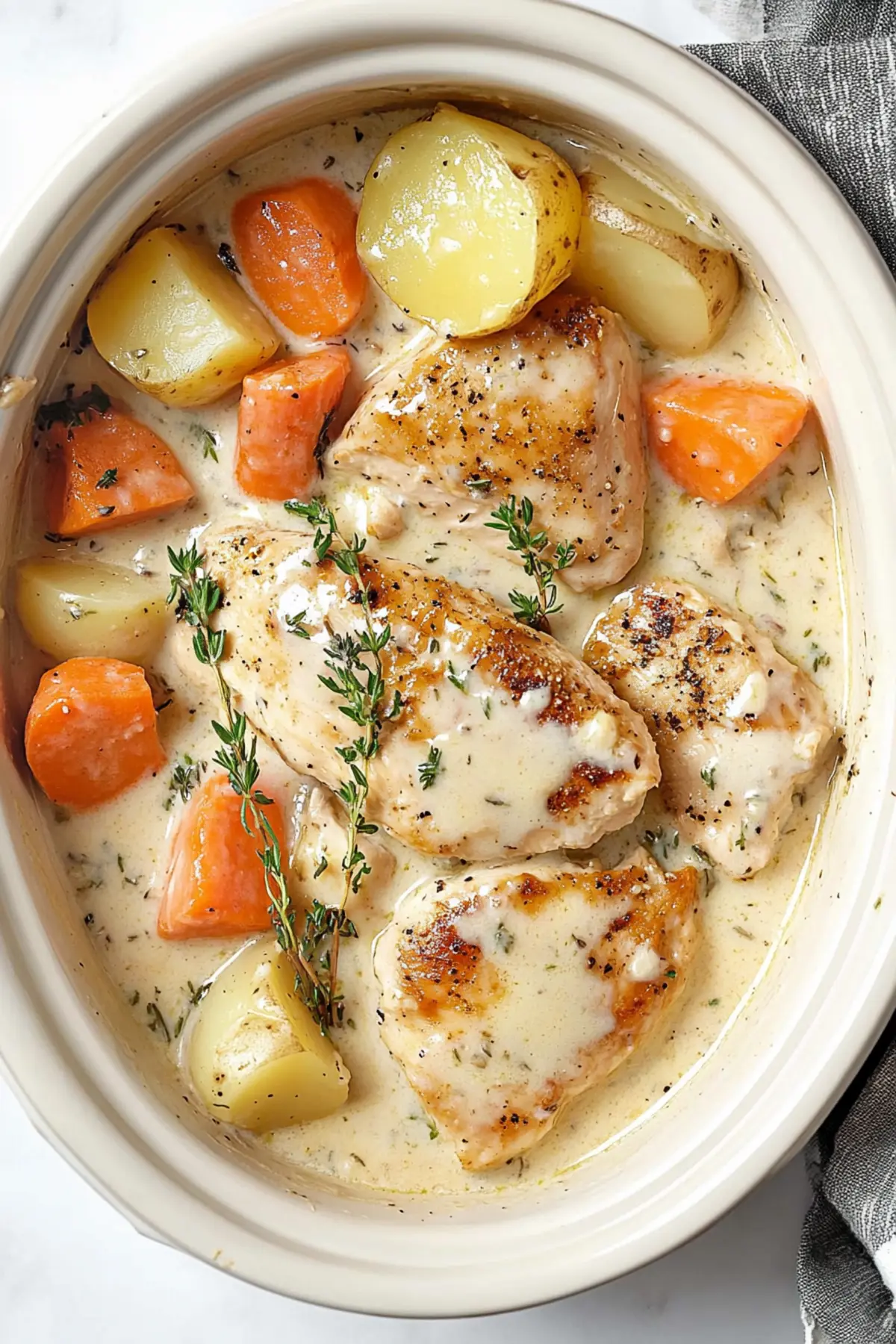 Crock Pot Creamy Ranch Chicken and Potatoes