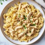 Crock Pot Garlic Parmesan Chicken Pasta