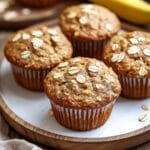 Healthy Banana Oatmeal Muffins