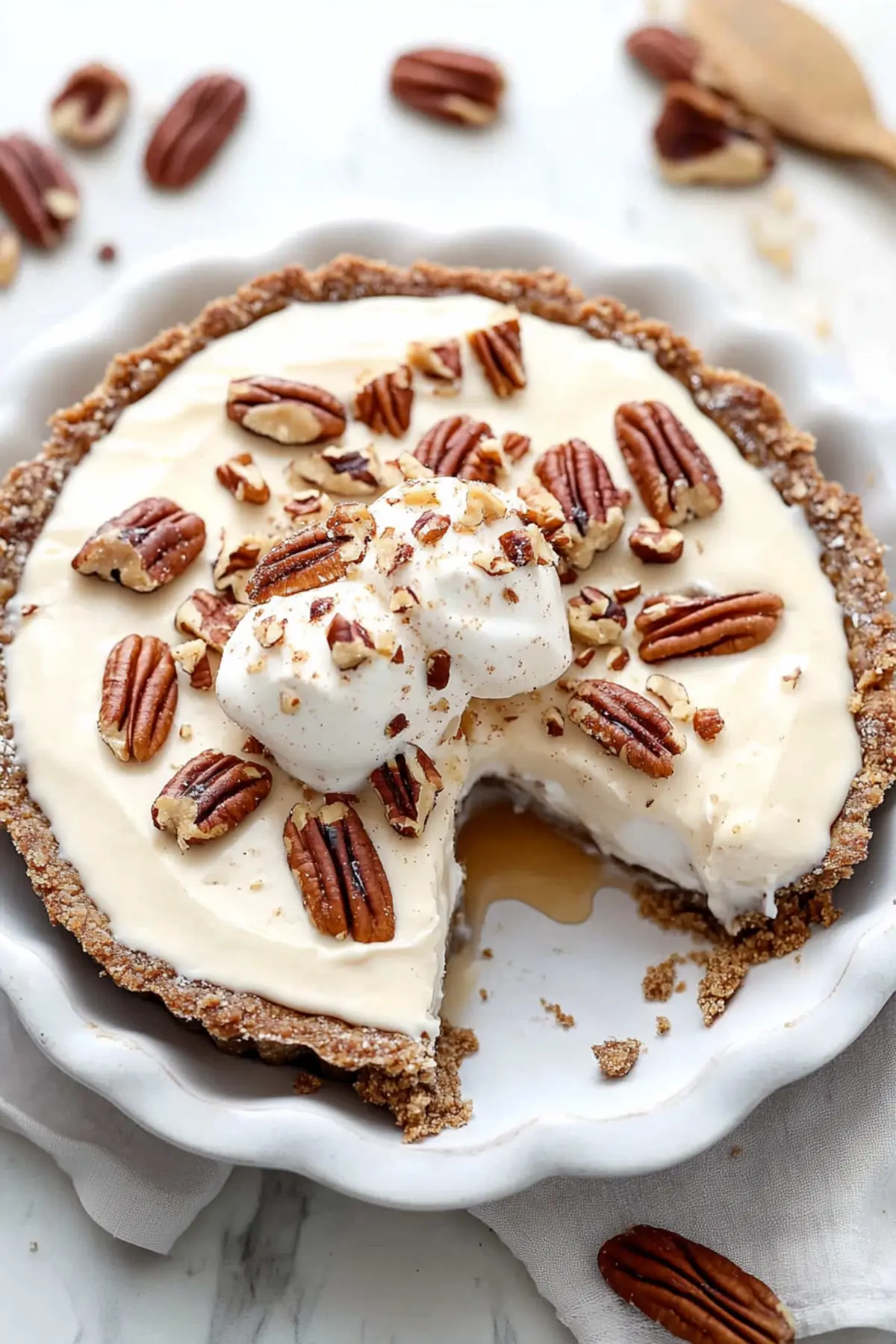 Keto Butter Pecan Ice Cream Pie