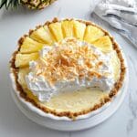 No Bake Pineapple Cream Cheese Pie