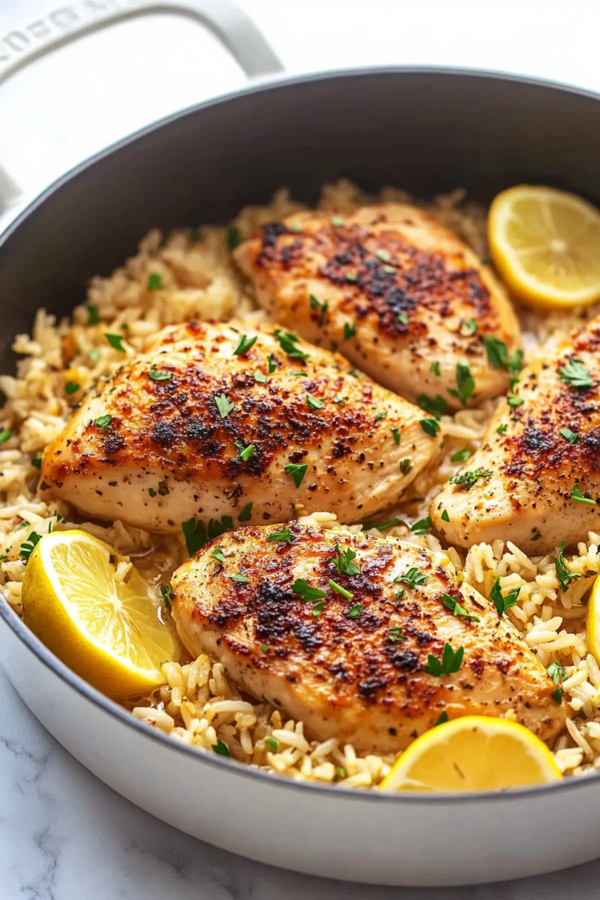 One Pot Lemon Herb Chicken and Rice