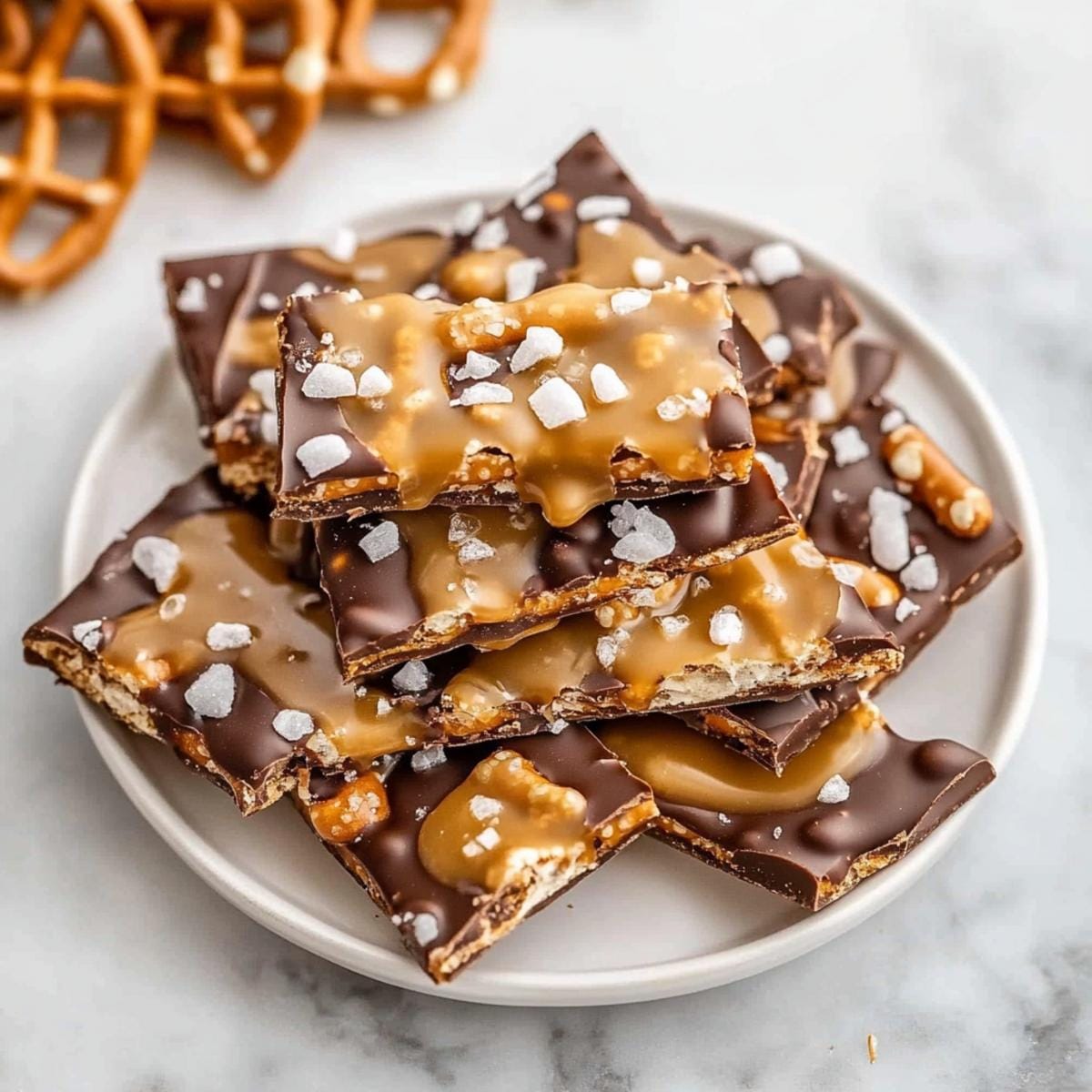 Salted Caramel Pretzel Bark