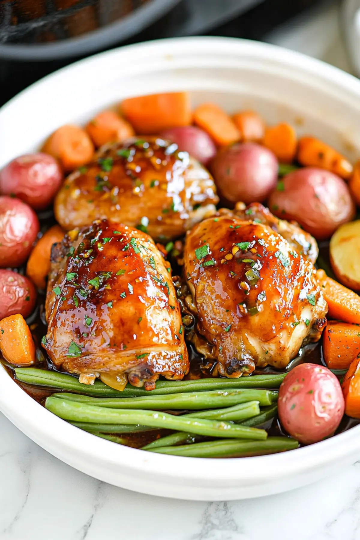 Slow Cooker Honey Garlic Chicken and Veggies