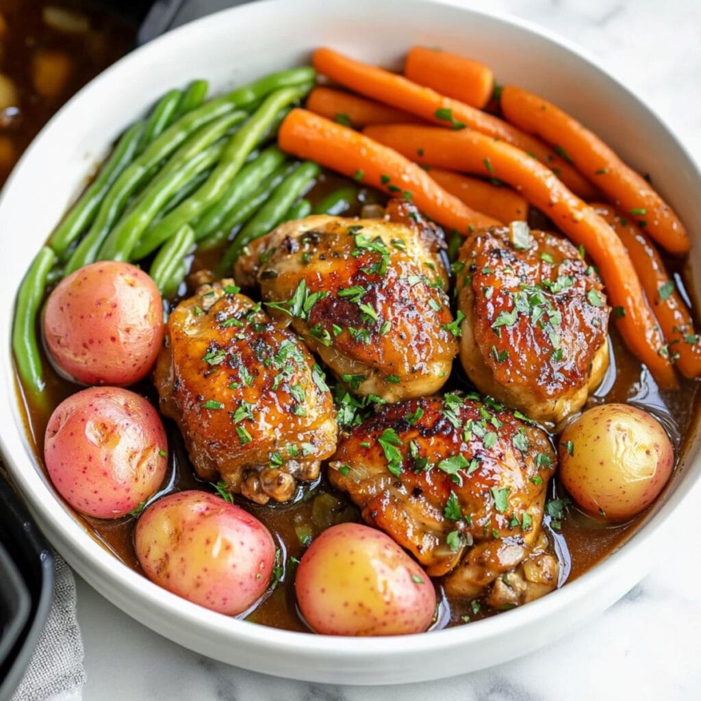 Slow Cooker Honey Garlic Chicken and Veggies