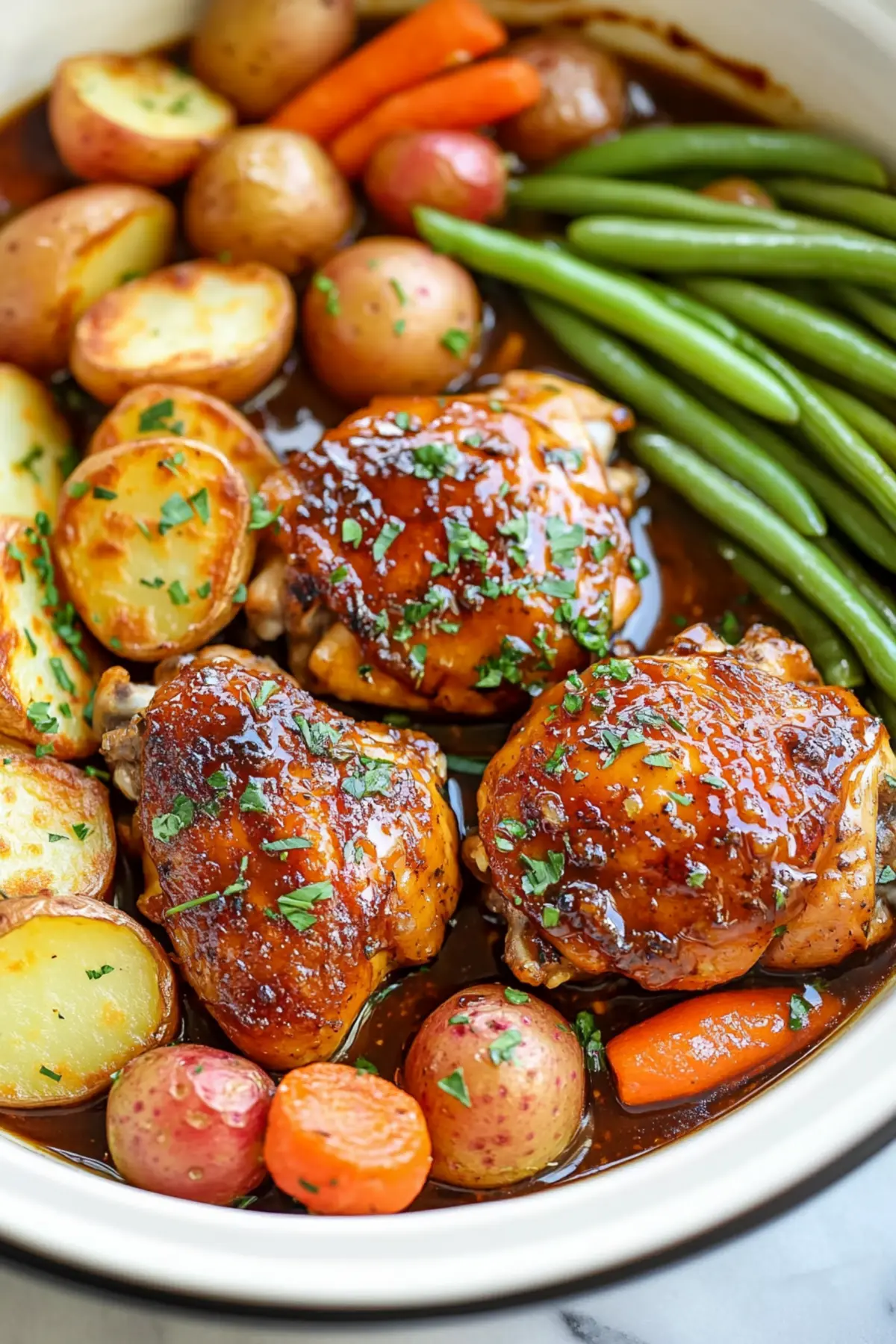 Slow Cooker Honey Garlic Chicken and Veggies