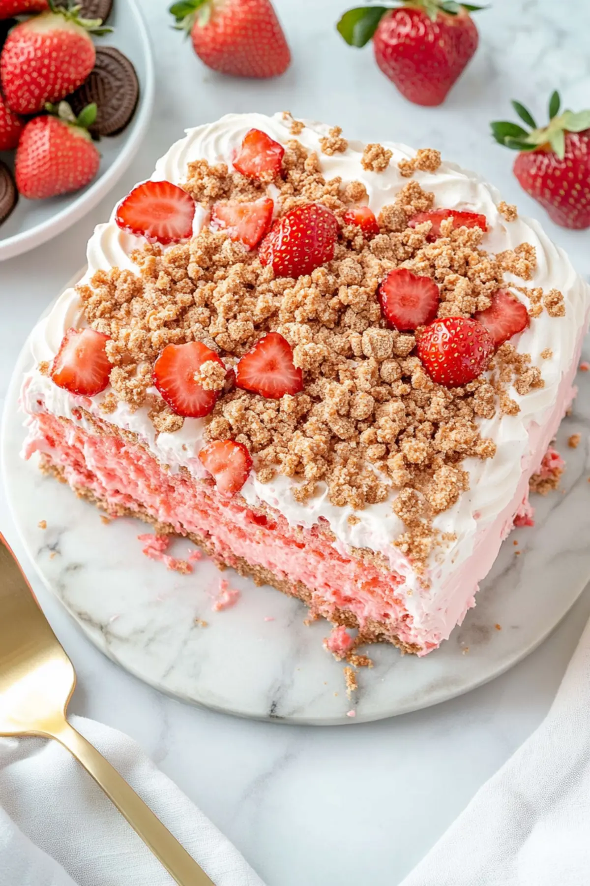 Strawberry Crunch Cake