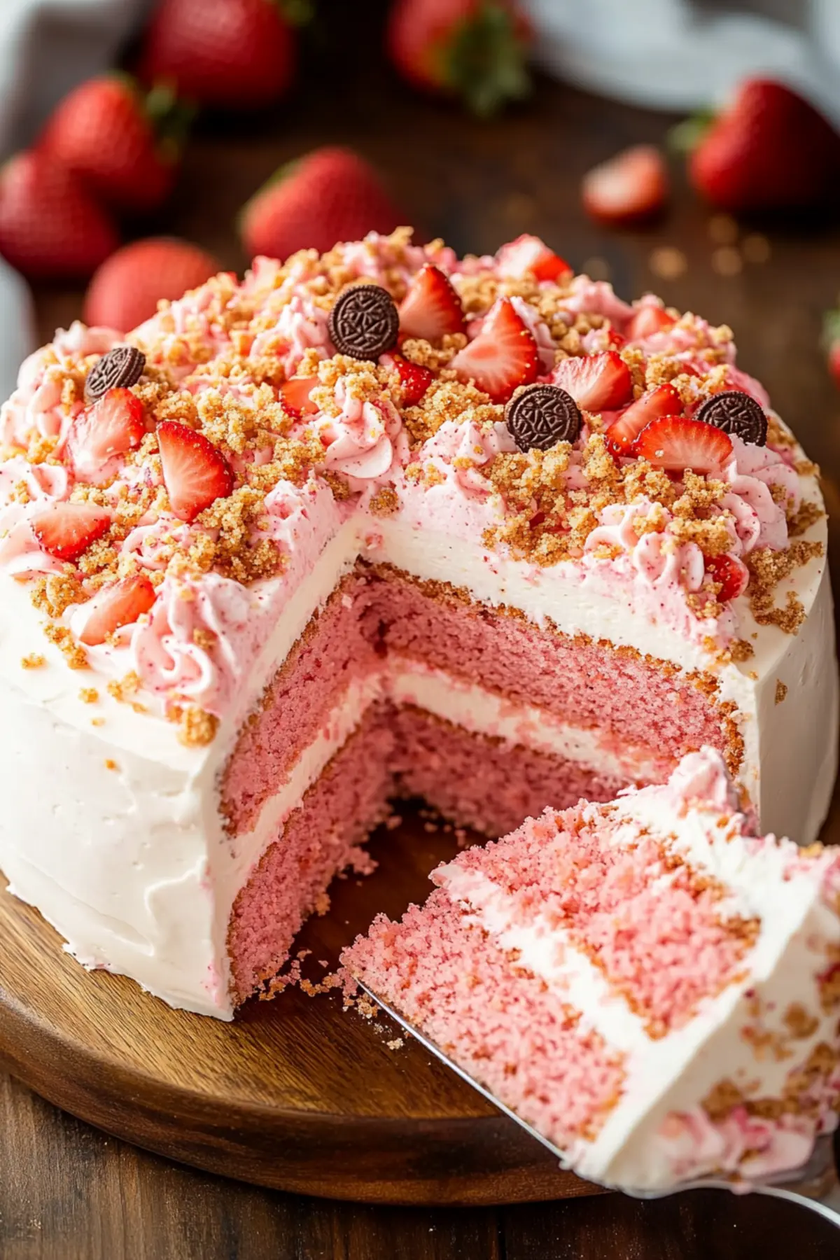 Strawberry Crunch Cake