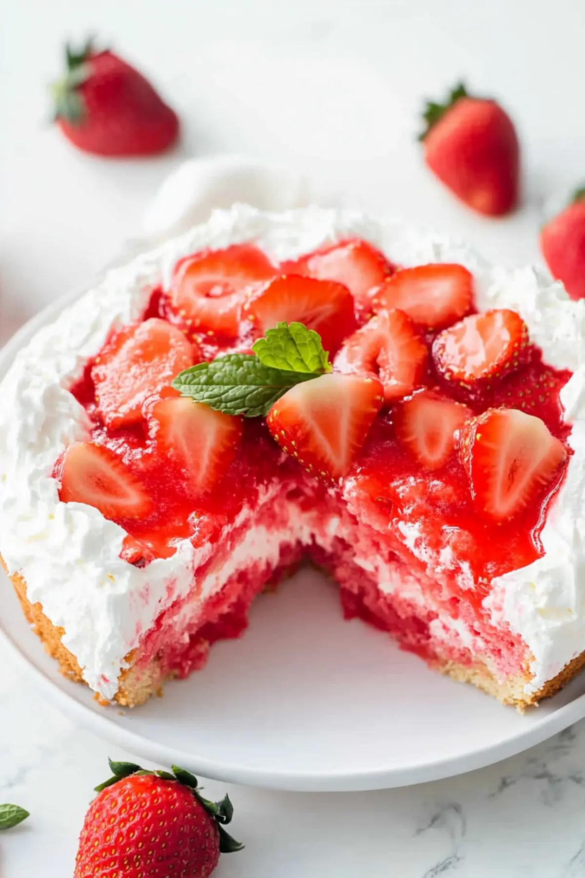 Strawberry Jello Poke Cake