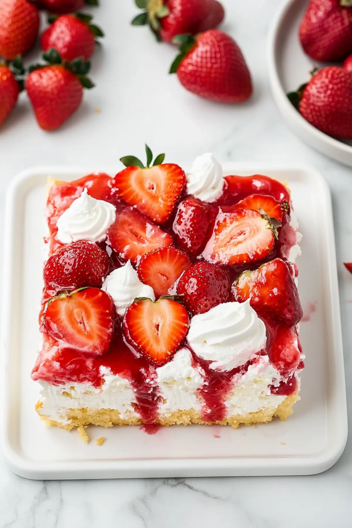 Strawberry Shortcake Poke Cake