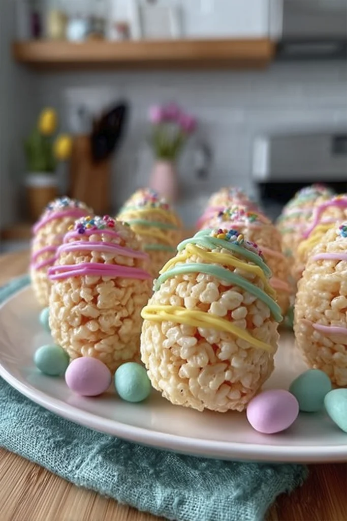 Easter dirt cup dessert topped with pink marshmallow bunny peep, chocolate cookie crumbs, green coconut grass, and pastel candy eggs.